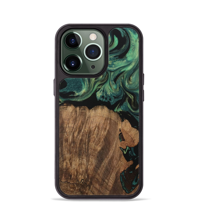 iPhone 13 Pro Wood Phone Case - Dirk (Green, 730538)