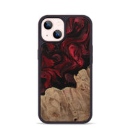 iPhone 14 Wood Phone Case - Issy (Red, 730539)