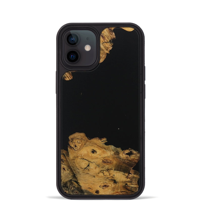 iPhone 12 Wood Phone Case - Tyrique (Pure Black, 730548)