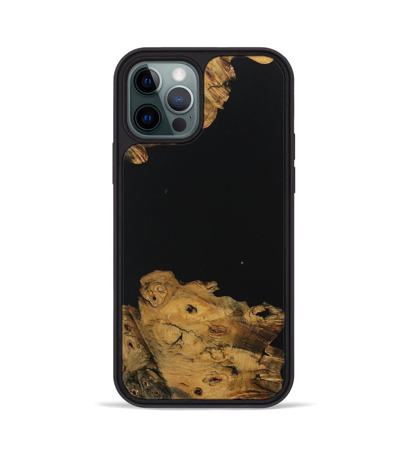 iPhone 12 Pro Wood Phone Case - Tyrique (Pure Black, 730548)