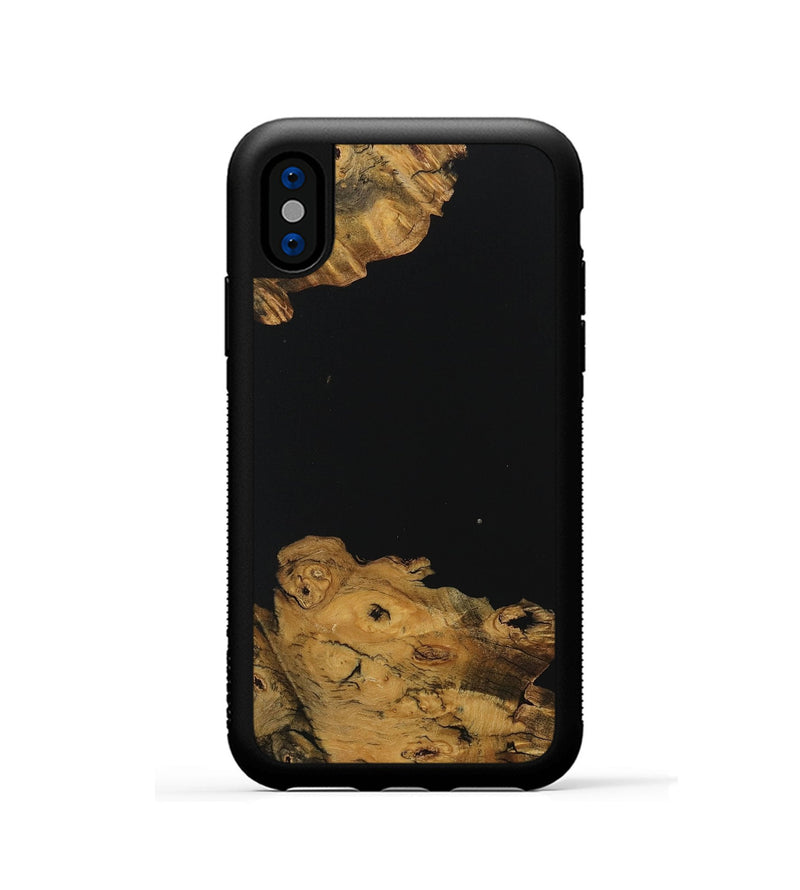 iPhone Xs Wood Phone Case - Tyrique (Pure Black, 730548)