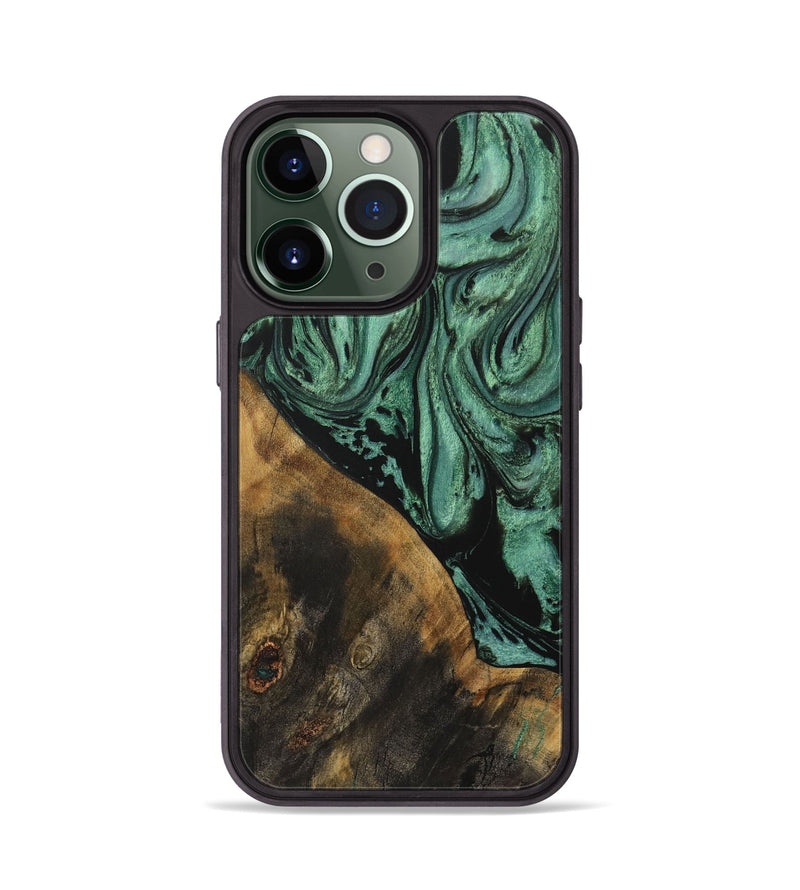 iPhone 13 Pro Wood Phone Case - Kemp (Green, 730550)