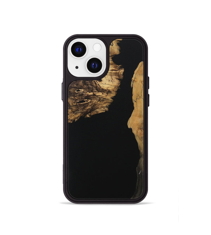 iPhone 13 mini Wood Phone Case - Mady (Pure Black, 730553)