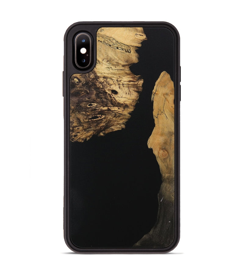 iPhone Xs Max Wood Phone Case - Mady (Pure Black, 730553)