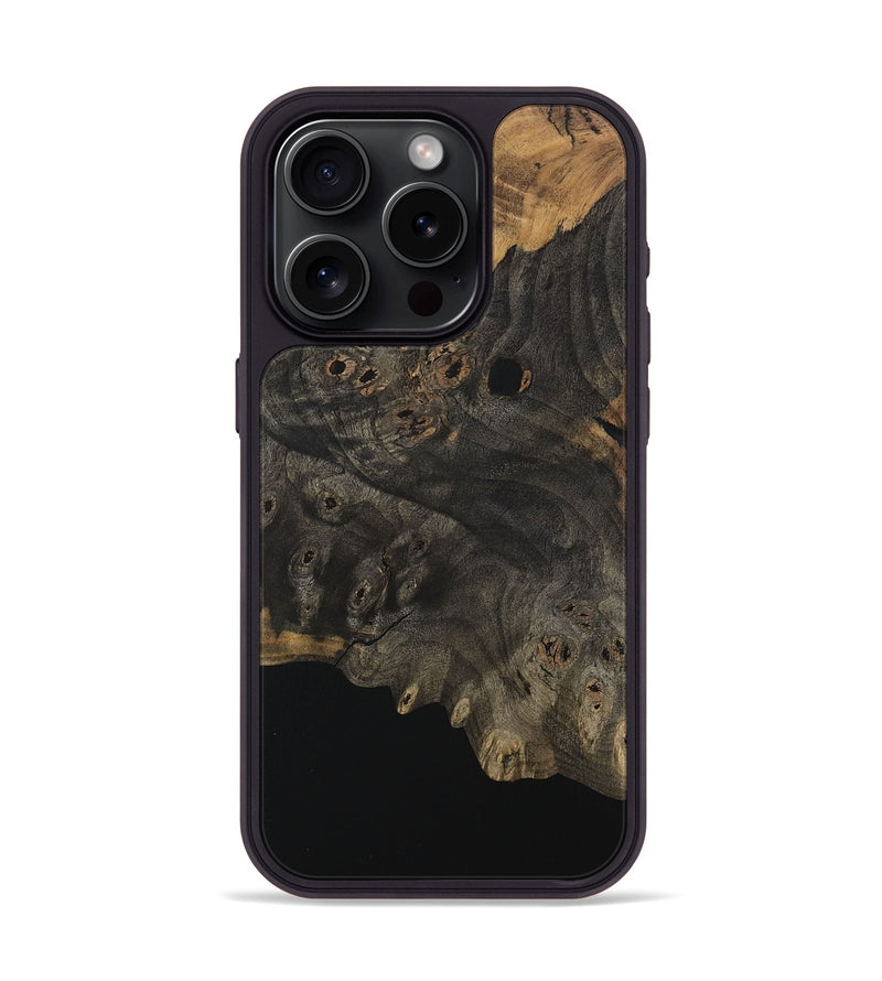 iPhone 15 Pro Wood Phone Case - Camala (Pure Black, 730555)