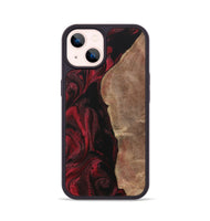 iPhone 14 Wood Phone Case - Pluma (Red, 730556)