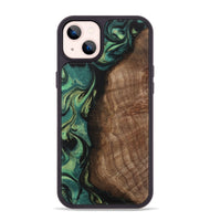 iPhone 14 Plus Wood Phone Case - Leandro (Green, 730557)