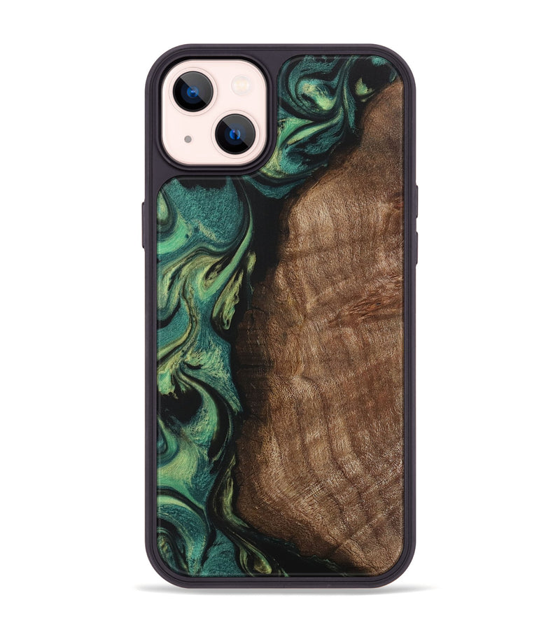 iPhone 14 Plus Wood Phone Case - Leandro (Green, 730557)