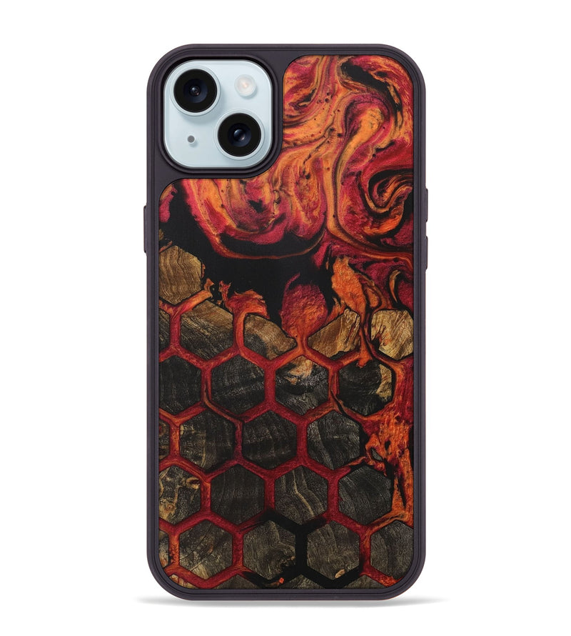 iPhone 15 Plus Wood Phone Case - Anand (Pattern, 730558)