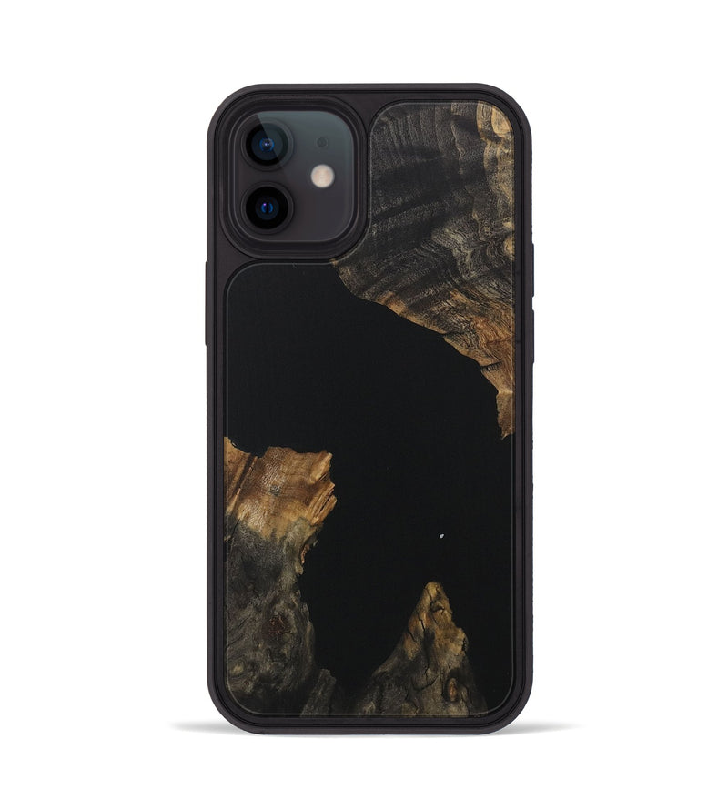 iPhone 12 Wood Phone Case - Hakan (Pure Black, 730566)