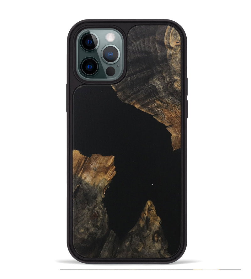 iPhone 12 Pro Max Wood Phone Case - Hakan (Pure Black, 730566)