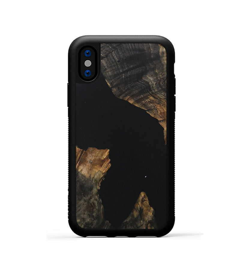 iPhone Xs Wood Phone Case - Hakan (Pure Black, 730566)