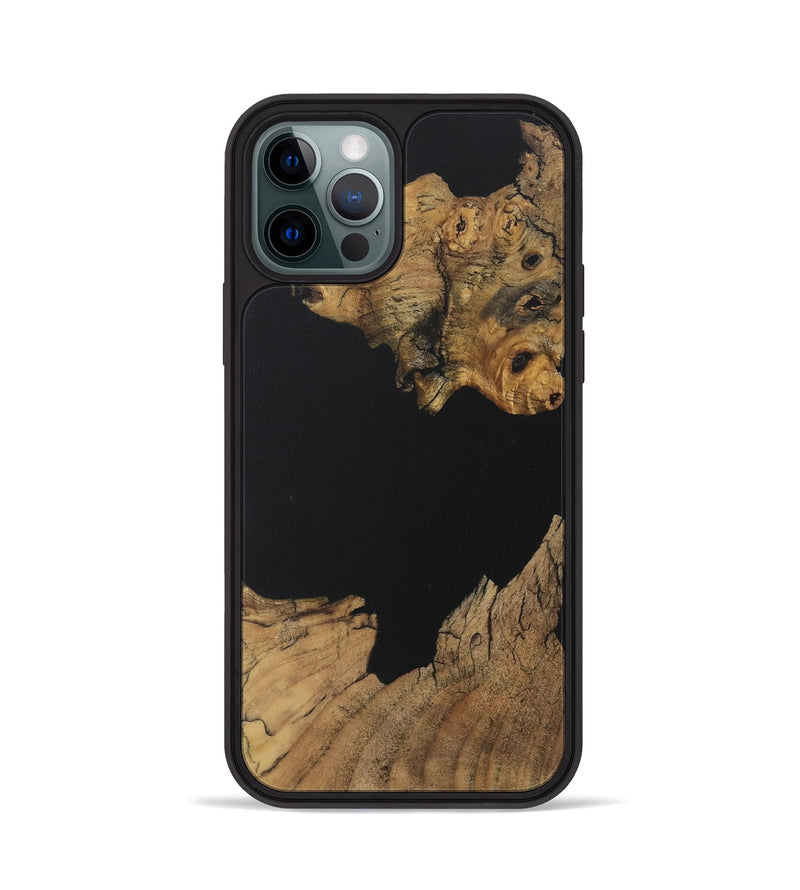 iPhone 12 Pro Wood Phone Case - Jovanni (Pure Black, 730570)