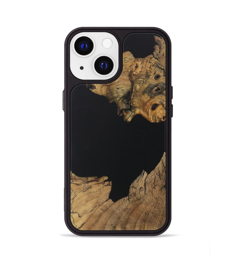 iPhone 13 Wood Phone Case - Jovanni (Pure Black, 730570)