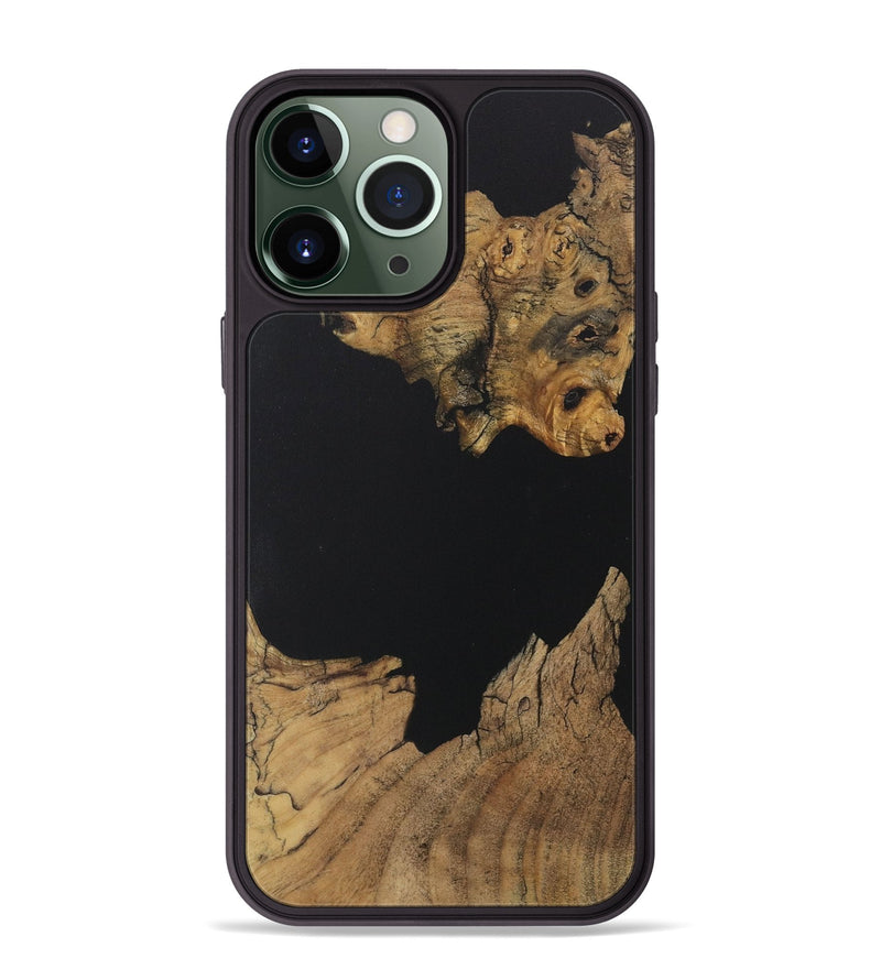 iPhone 13 Pro Max Wood Phone Case - Jovanni (Pure Black, 730570)