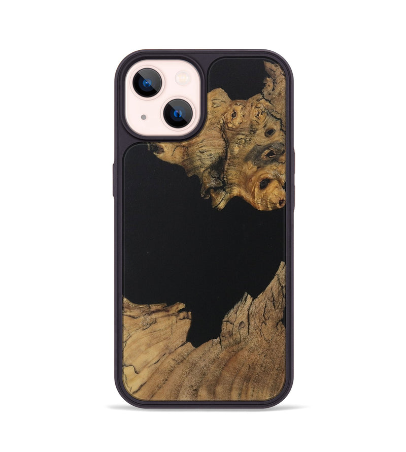 iPhone 14 Wood Phone Case - Jovanni (Pure Black, 730570)