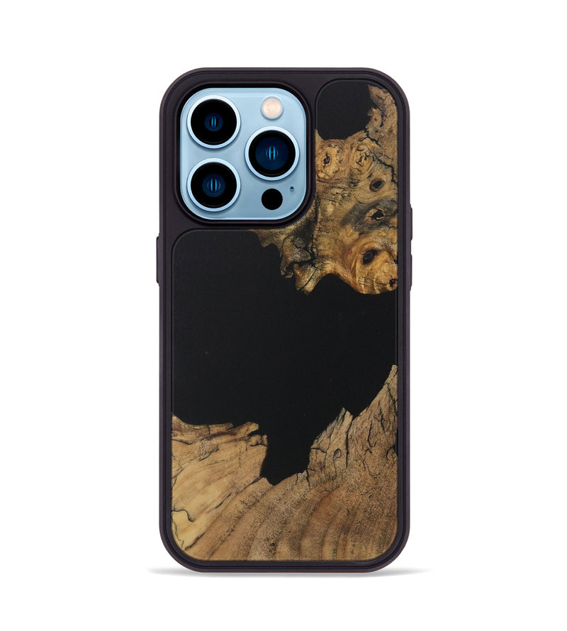 iPhone 14 Pro Wood Phone Case - Jovanni (Pure Black, 730570)