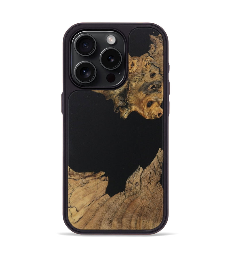 iPhone 15 Pro Wood Phone Case - Jovanni (Pure Black, 730570)