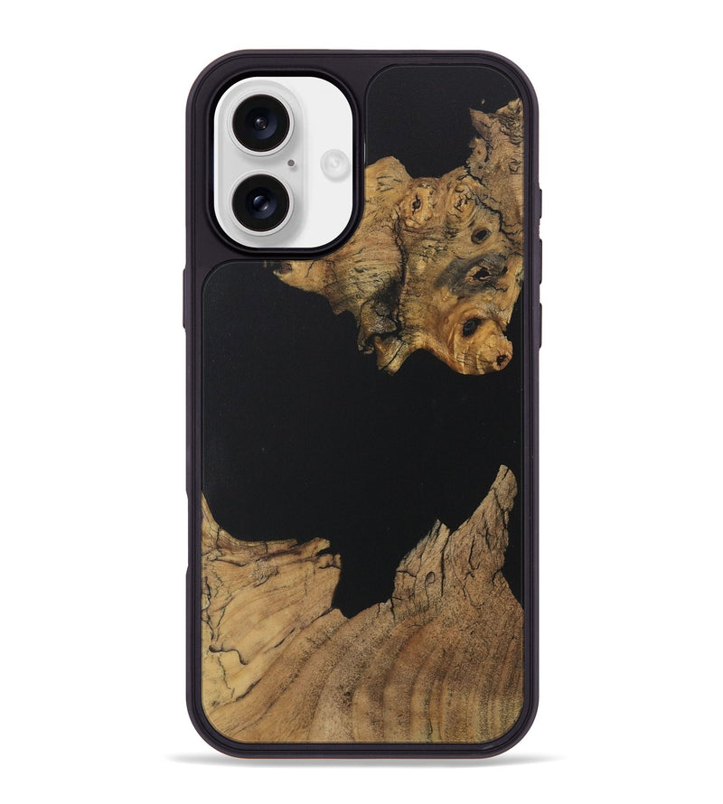 iPhone 16 Plus Wood Phone Case - Jovanni (Pure Black, 730570)