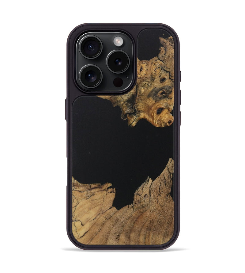 iPhone 16 Pro Wood Phone Case - Jovanni (Pure Black, 730570)