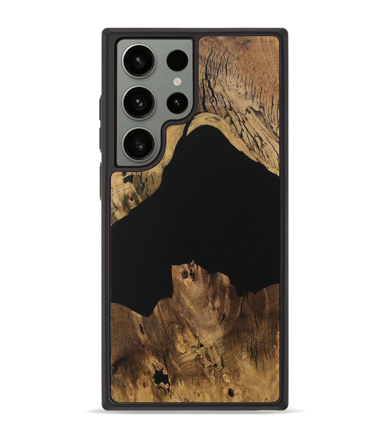 Galaxy S23 Ultra Wood Phone Case - Bama (Pure Black, 730573)