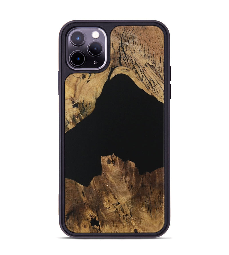 iPhone 11 Pro Max Wood Phone Case - Bama (Pure Black, 730573)