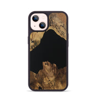 iPhone 14 Wood Phone Case - Bama (Pure Black, 730573)