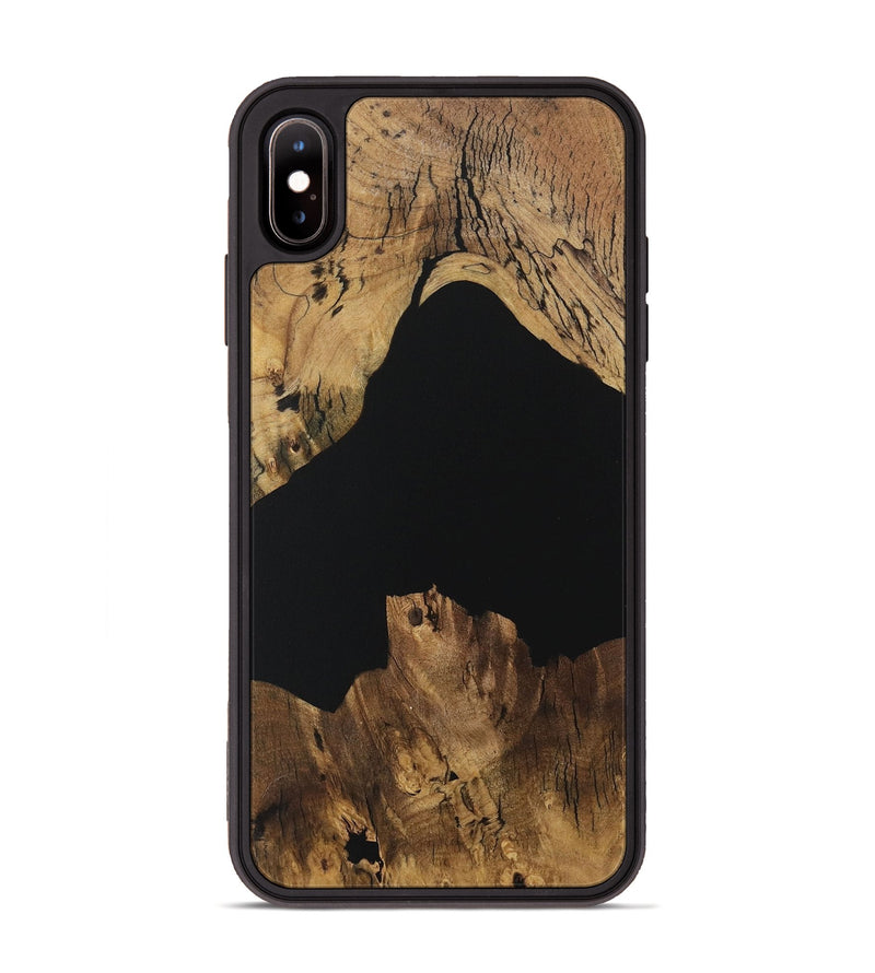 iPhone Xs Max Wood Phone Case - Bama (Pure Black, 730573)