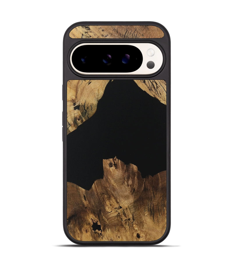 Pixel 9 Wood Phone Case - Bama (Pure Black, 730573)