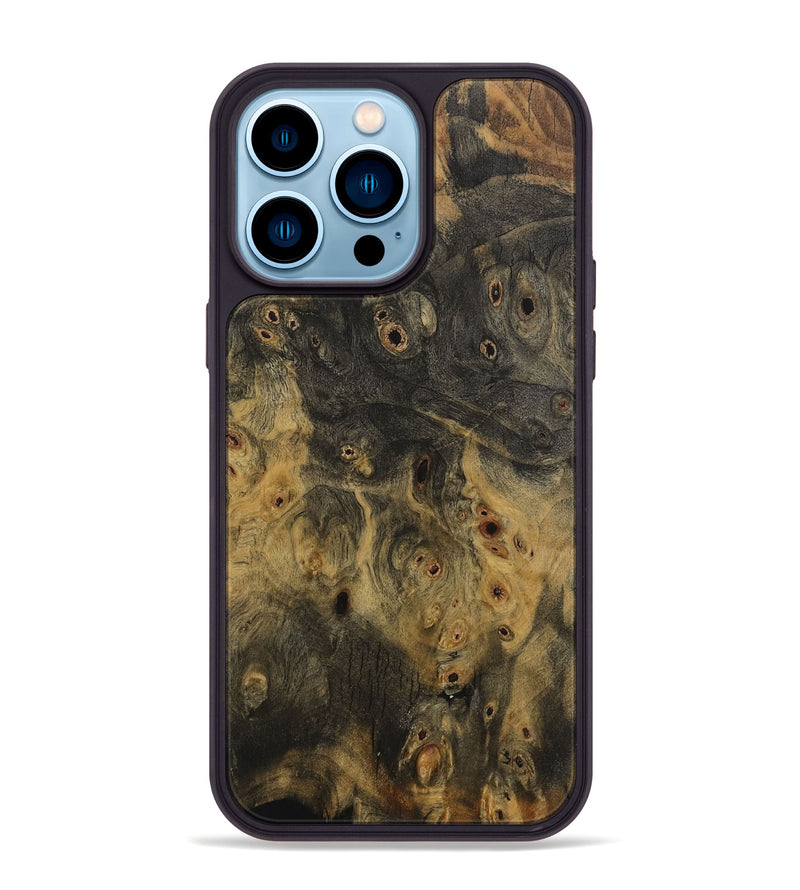 iPhone 14 Pro Max Wood Phone Case - Hoya (Wood Burl, 730577)