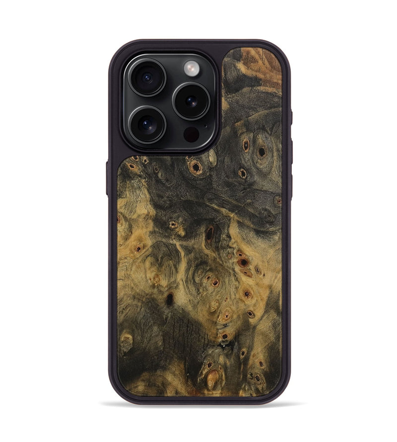 iPhone 15 Pro Wood Phone Case - Hoya (Wood Burl, 730577)