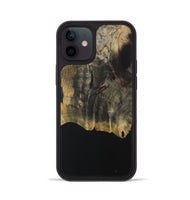 iPhone 12 Wood Phone Case - Leonel (Pure Black, 730589)