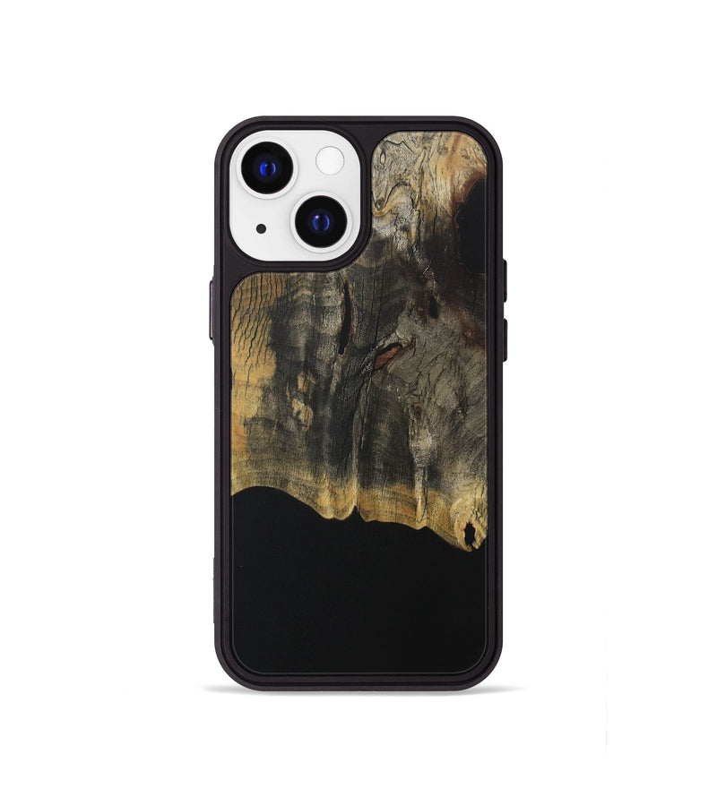 iPhone 13 mini Wood Phone Case - Leonel (Pure Black, 730589)