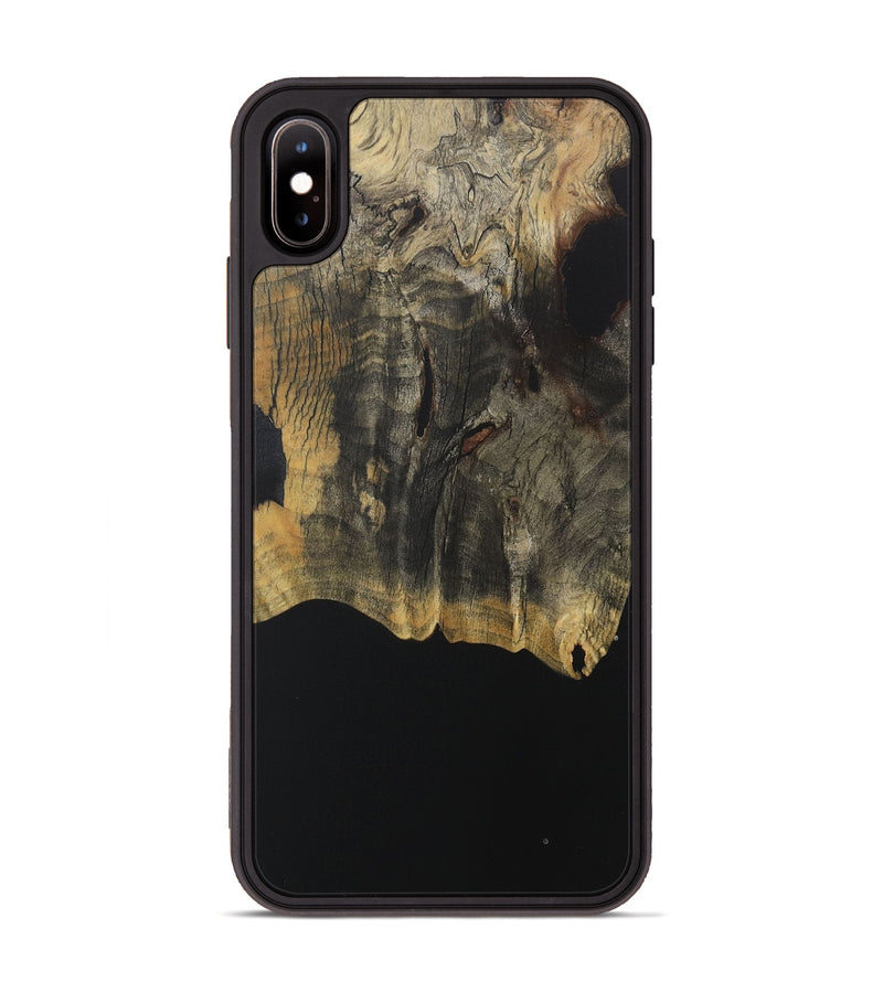 iPhone Xs Max Wood Phone Case - Leonel (Pure Black, 730589)