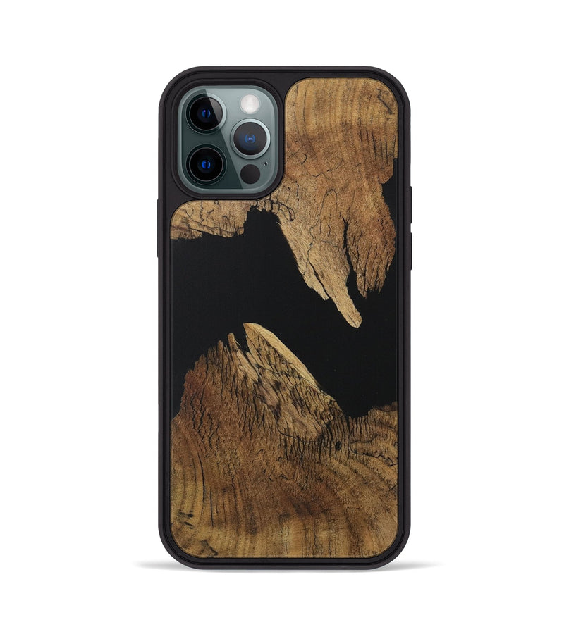 iPhone 12 Pro Wood Phone Case - Orpha (Pure Black, 730591)