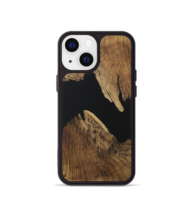 iPhone 13 mini Wood Phone Case - Orpha (Pure Black, 730591)