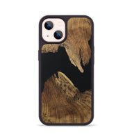 iPhone 14 Wood Phone Case - Orpha (Pure Black, 730591)