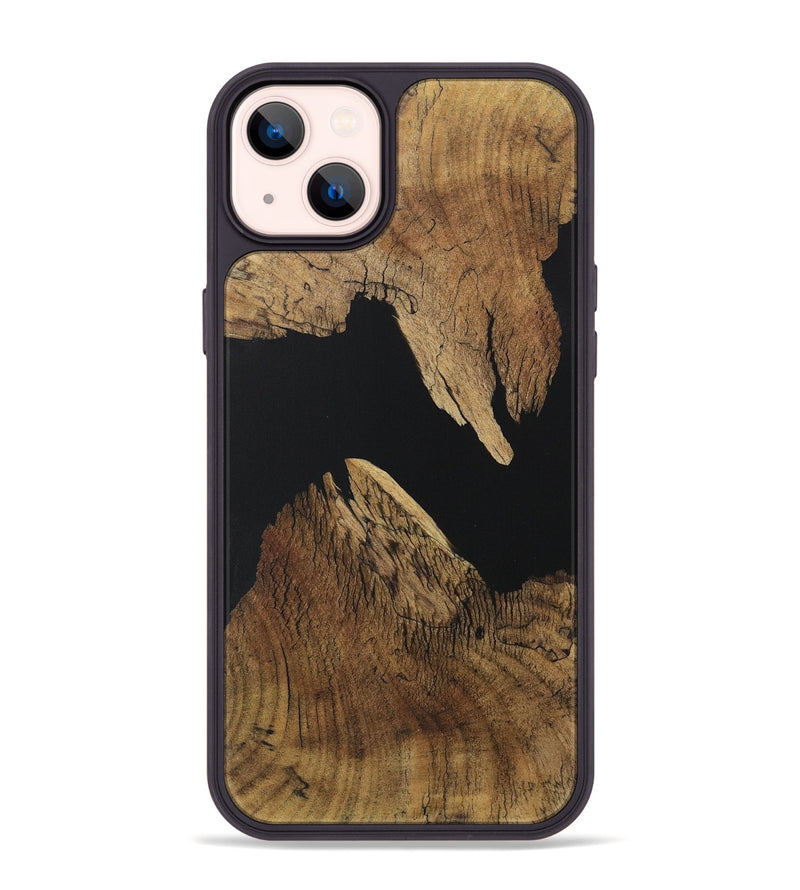 iPhone 14 Plus Wood Phone Case - Orpha (Pure Black, 730591)