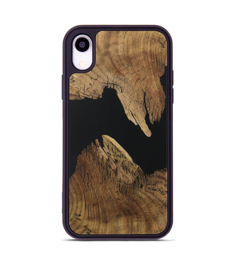 iPhone Xr Wood Phone Case - Orpha (Pure Black, 730591)