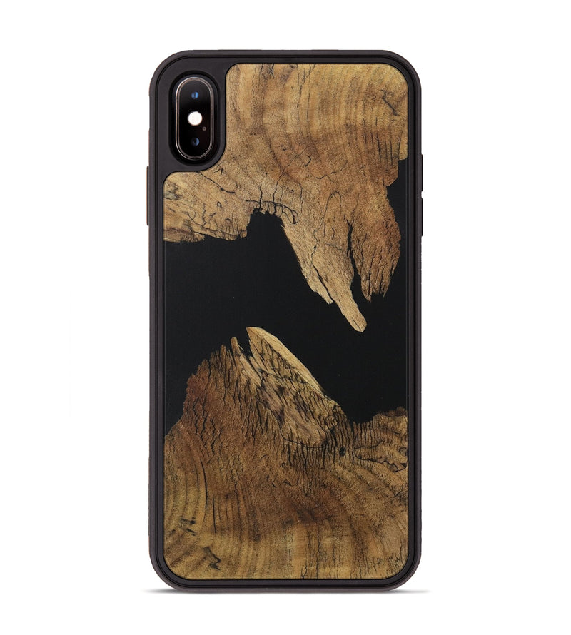 iPhone Xs Max Wood Phone Case - Orpha (Pure Black, 730591)