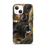 iPhone 13 Wood Live Edge Phone Case - Phoebe (Black & White, 730594)