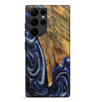 Galaxy S22 Ultra Wood Live Edge Phone Case - Horatia (Blue, 730601)