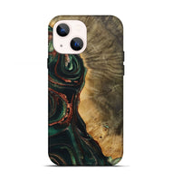 iPhone 13 Wood Live Edge Phone Case - Shanae (Green, 730602)