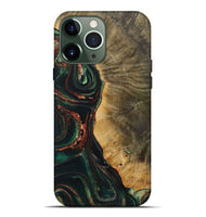 iPhone 13 Pro Max Wood Live Edge Phone Case - Shanae (Green, 730602)