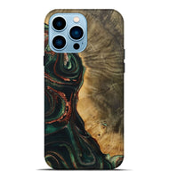 iPhone 14 Pro Max Wood Live Edge Phone Case - Shanae (Green, 730602)