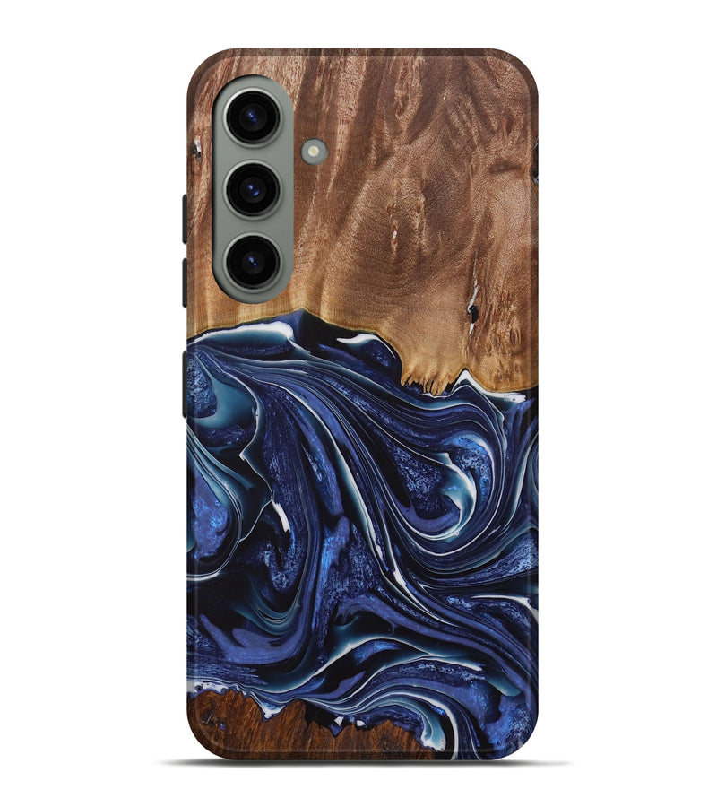 Galaxy S24 Plus Wood Live Edge Phone Case - Mirella (Blue, 730606)