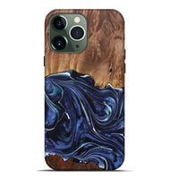 iPhone 13 Pro Max Wood Live Edge Phone Case - Mirella (Blue, 730606)