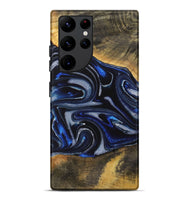 Galaxy S22 Ultra Wood Live Edge Phone Case - Gizela (Blue, 730608)