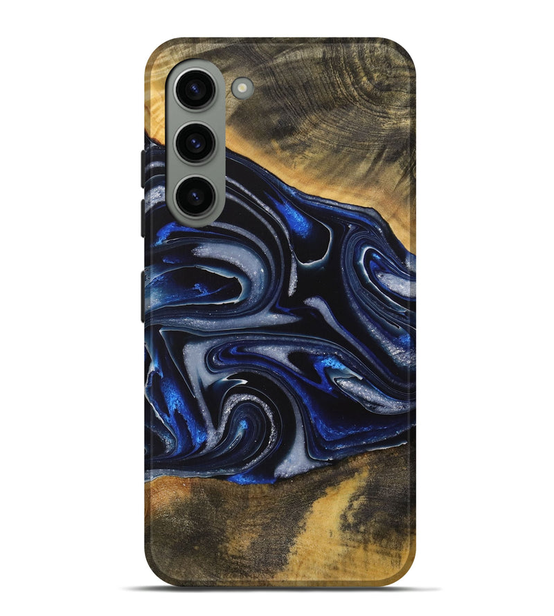 Galaxy S23 Plus Wood Live Edge Phone Case - Gizela (Blue, 730608)