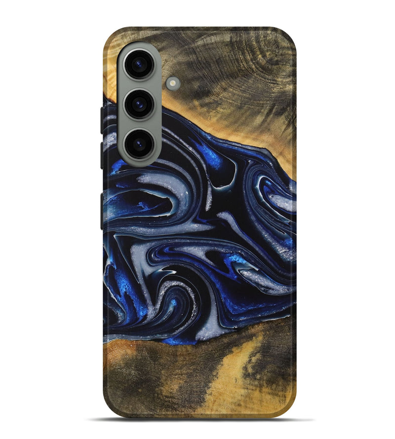 Galaxy S24 Plus Wood Live Edge Phone Case - Gizela (Blue, 730608)